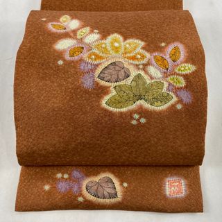 開き名古屋帯 美品 逸品 正絹 【中古】(帯)