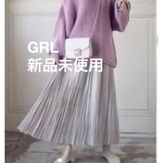 グレイル(GRL)の新品未使用タグ付き GRL サテンプリーツロングスカート(ロングスカート)