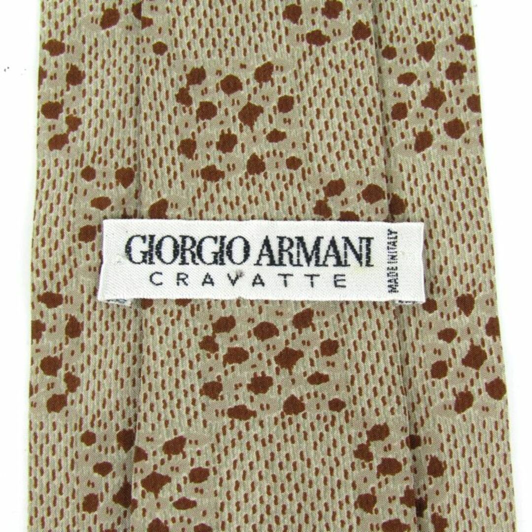 Giorgio Armani(ジョルジオアルマーニ)のジョルジオアルマーニ ブランドネクタイ 総柄 シルク イタリア生地 メンズ ブラウン×ベージュ GIORGIO ARMANI メンズのファッション小物(ネクタイ)の商品写真