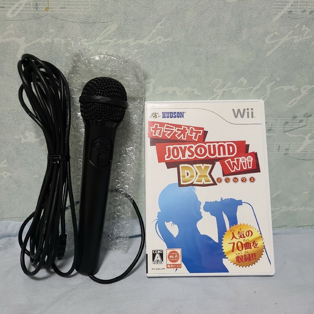 箱なし　マイク付き　カラオケ JOYSOUND Wii DX エンタメ/ホビーのゲームソフト/ゲーム機本体(家庭用ゲームソフト)の商品写真