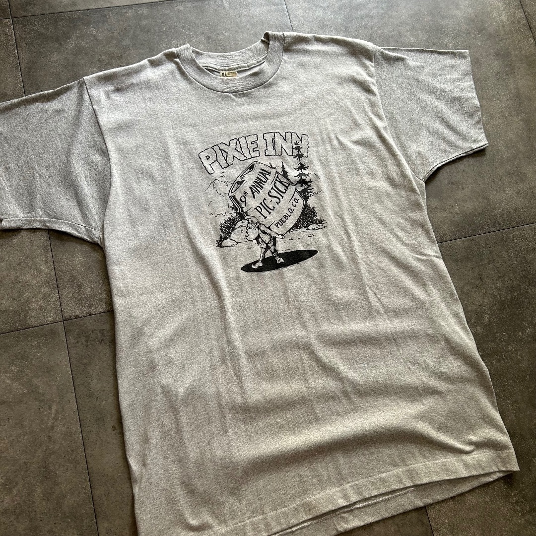 SCREEN STARS(スクリーンスターズ)の80s スクリーンスターズ tシャツ USA製 XL グレー メンズのトップス(Tシャツ/カットソー(半袖/袖なし))の商品写真