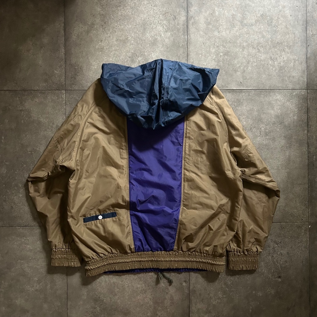 80s アノラック/マウンテンパーカー M カーキ×パープル アウトドア メンズのジャケット/アウター(マウンテンパーカー)の商品写真