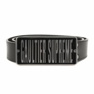 Supreme - Supreme シュプリーム サイズ:L/XL 19SS Jean Paul Gaultier バックル レザーベルト / Belt ブラック 黒 ジャンポール ゴルチエ コラボ アイテム【メンズ】【中古】