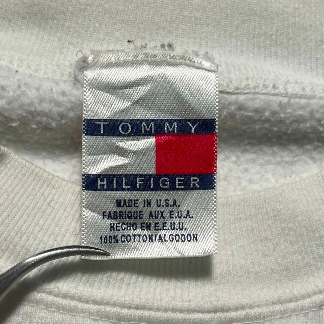 TOMMY HILFIGER(トミーヒルフィガー)の【TOMMY HILFIGER】トミーヒルフィガー　USA製ホワイトスウェット メンズのトップス(スウェット)の商品写真