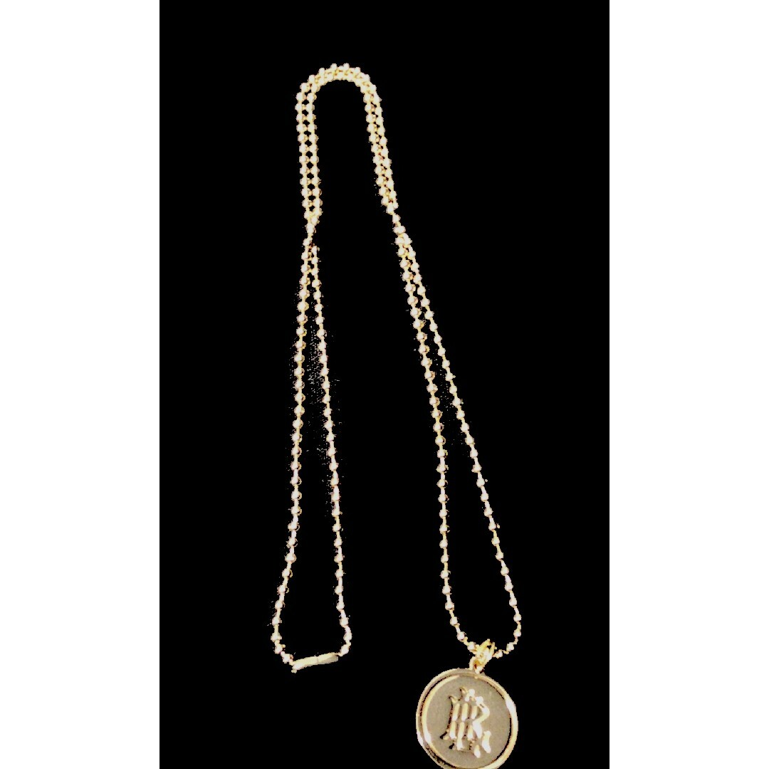 Ralph Lauren(ラルフローレン)のラルフローレン ネックレス ペンダント 金色 ゴールド色 丸  プレート アクセ メンズのアクセサリー(ネックレス)の商品写真