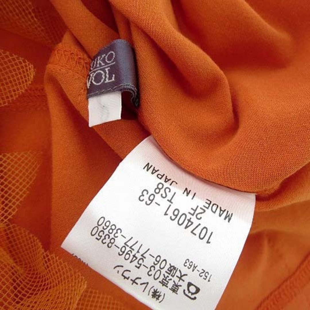 トクコプルミエヴォル チュニック ワンピース 半袖 M 9 オレンジ 美品 レディースのトップス(チュニック)の商品写真