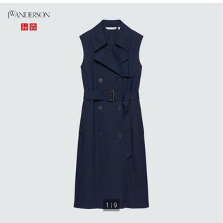 UNIQLO - 新品　ユニクロ　リネンブレンドラペルワンピース