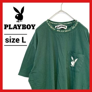 PLAYBOY - 90s 古着 プレイボーイ Tシャツ 刺繍ロゴ オーバーサイズ L 