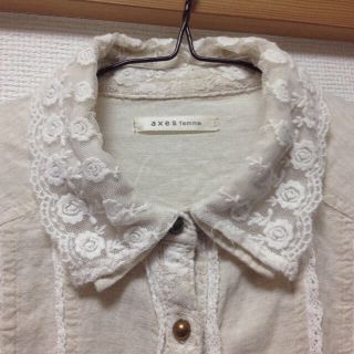 アクシーズファム(axes femme)のaxes♡レース襟シャツ(シャツ/ブラウス(長袖/七分))