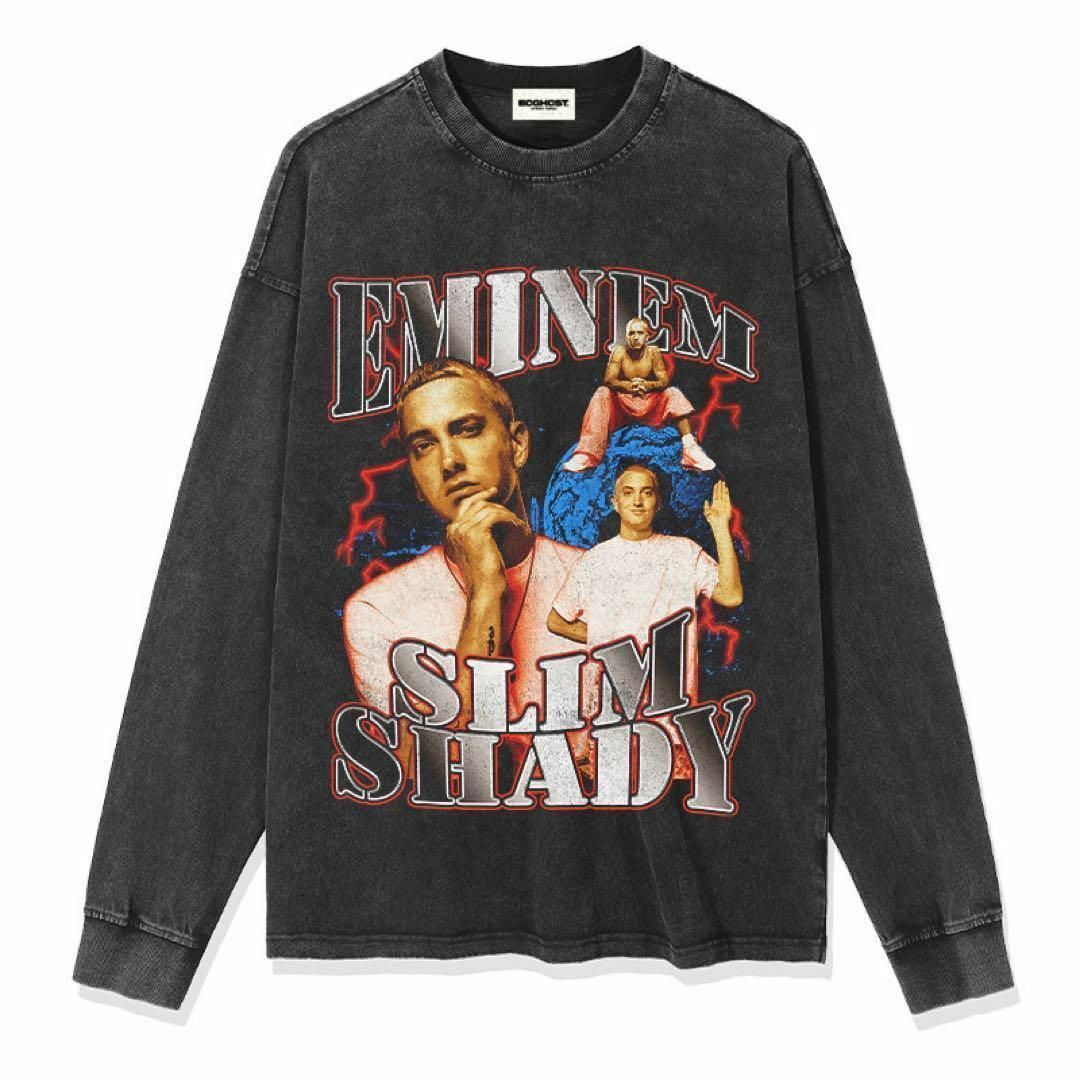 EMINEM　エミネム　SLIM SHADY　ヴィンテージ加工　Tシャツ　XXL メンズのトップス(Tシャツ/カットソー(七分/長袖))の商品写真