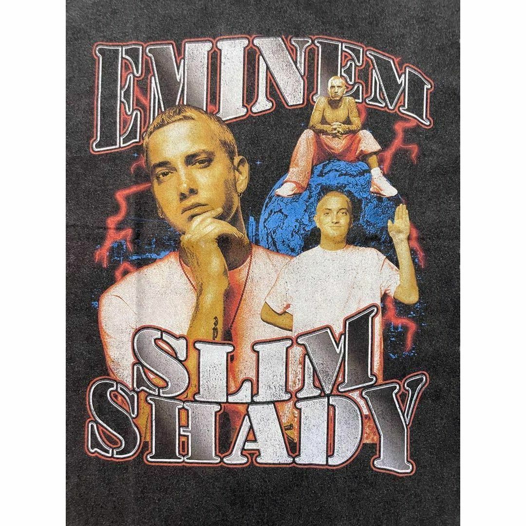 EMINEM　エミネム　SLIM SHADY　ヴィンテージ加工　Tシャツ　XXL メンズのトップス(Tシャツ/カットソー(七分/長袖))の商品写真