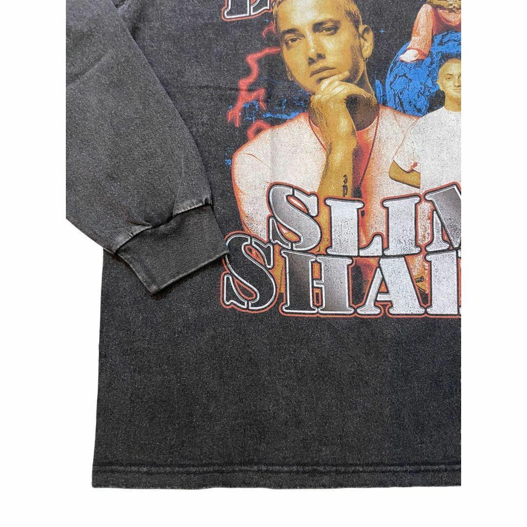 EMINEM　エミネム　SLIM SHADY　ヴィンテージ加工　Tシャツ　XXL メンズのトップス(Tシャツ/カットソー(七分/長袖))の商品写真