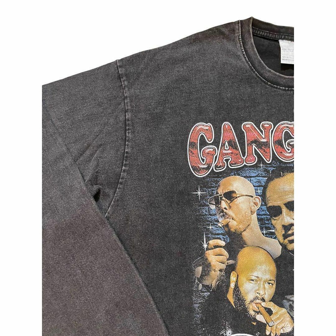 GANGSTAS　ゴッドファーザー　2PAC　Tシャツ　ロンT　ブラック　XXL メンズのトップス(Tシャツ/カットソー(七分/長袖))の商品写真