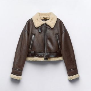 ザラ(ZARA)のDOUBLE-FACED SHORT JACKET(ライダースジャケット)