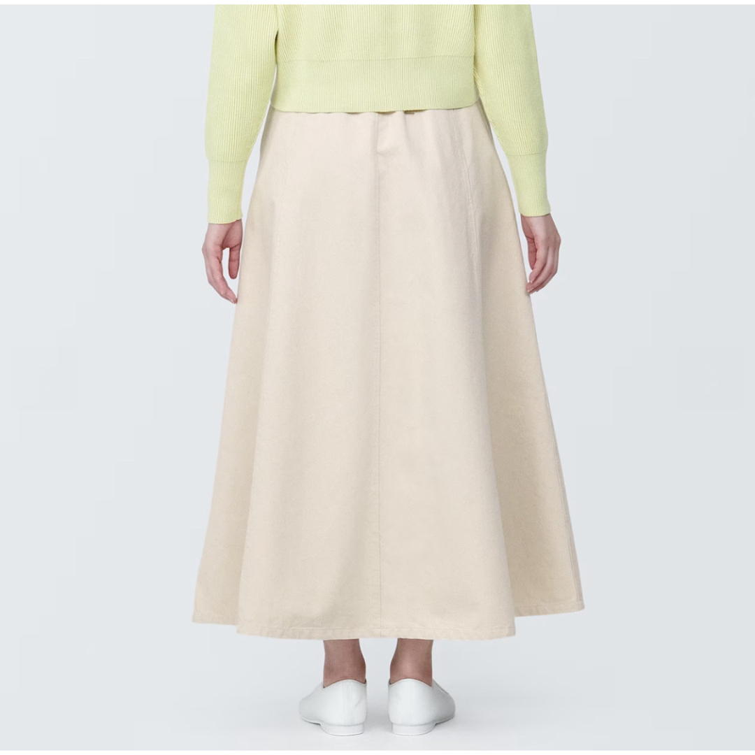 MUJI (無印良品)(ムジルシリョウヒン)の無印良品 木の実から作ったカポック混フレアスカート婦人Ｓ・生成 レディースのスカート(ロングスカート)の商品写真