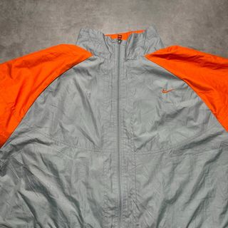 NIKE - 【Nike】00s ナイキ グレーオレンジナイロンジャケット Y2K NIKE - 【Nike】00s ナイキ グレーオレンジナイロンジャケット Y2K
