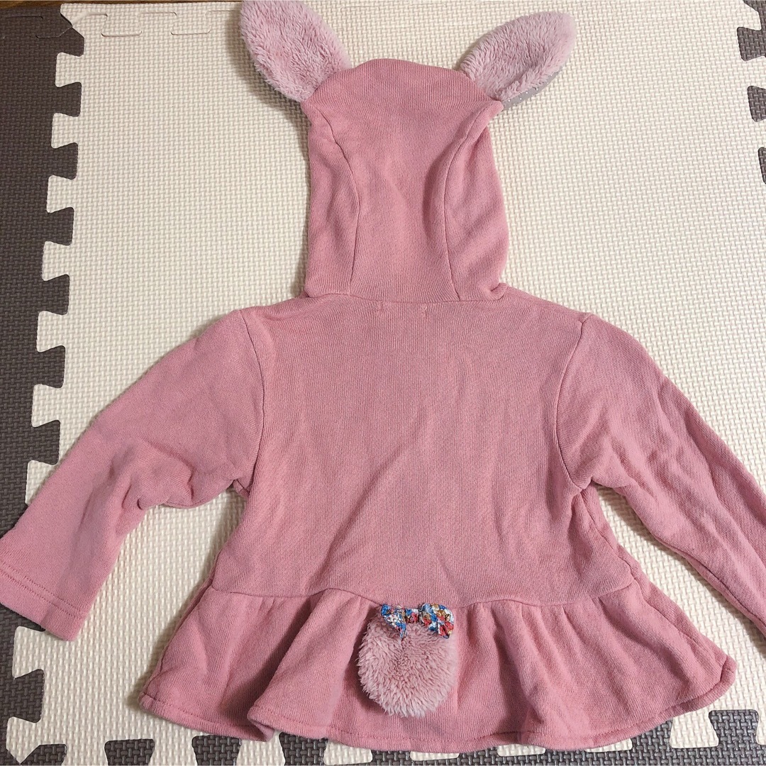 キッズ パーカー うさぎ型 キッズ/ベビー/マタニティのキッズ服女の子用(90cm~)(ジャケット/上着)の商品写真