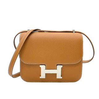 エルメス(Hermes)の　エルメス HERMES コンスタンス３ ミニ U刻印 ゴールド シルバー金具 ヴォーエプソン レディース ショルダーバッグ(ショルダーバッグ)