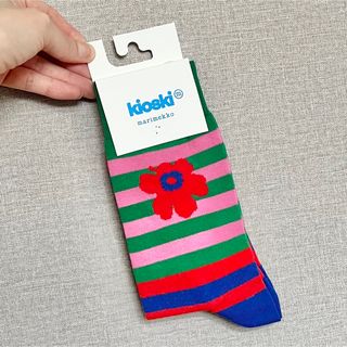 マリメッコ(marimekko)のmarimekko マリメッコ　キオスキ　未使用　ボーダー 靴下 ソックス(ソックス)