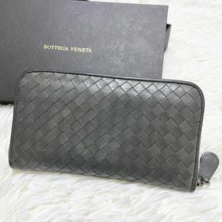 Bottega Veneta - 【✨美品✨】ボッテガヴェネタ　ラウンドファスナー　長財布　グレー×ピンク