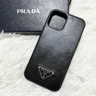 PRADA - 【良品】プラダ　iPhone12/12pro ケース　ブラック　RFID搭載