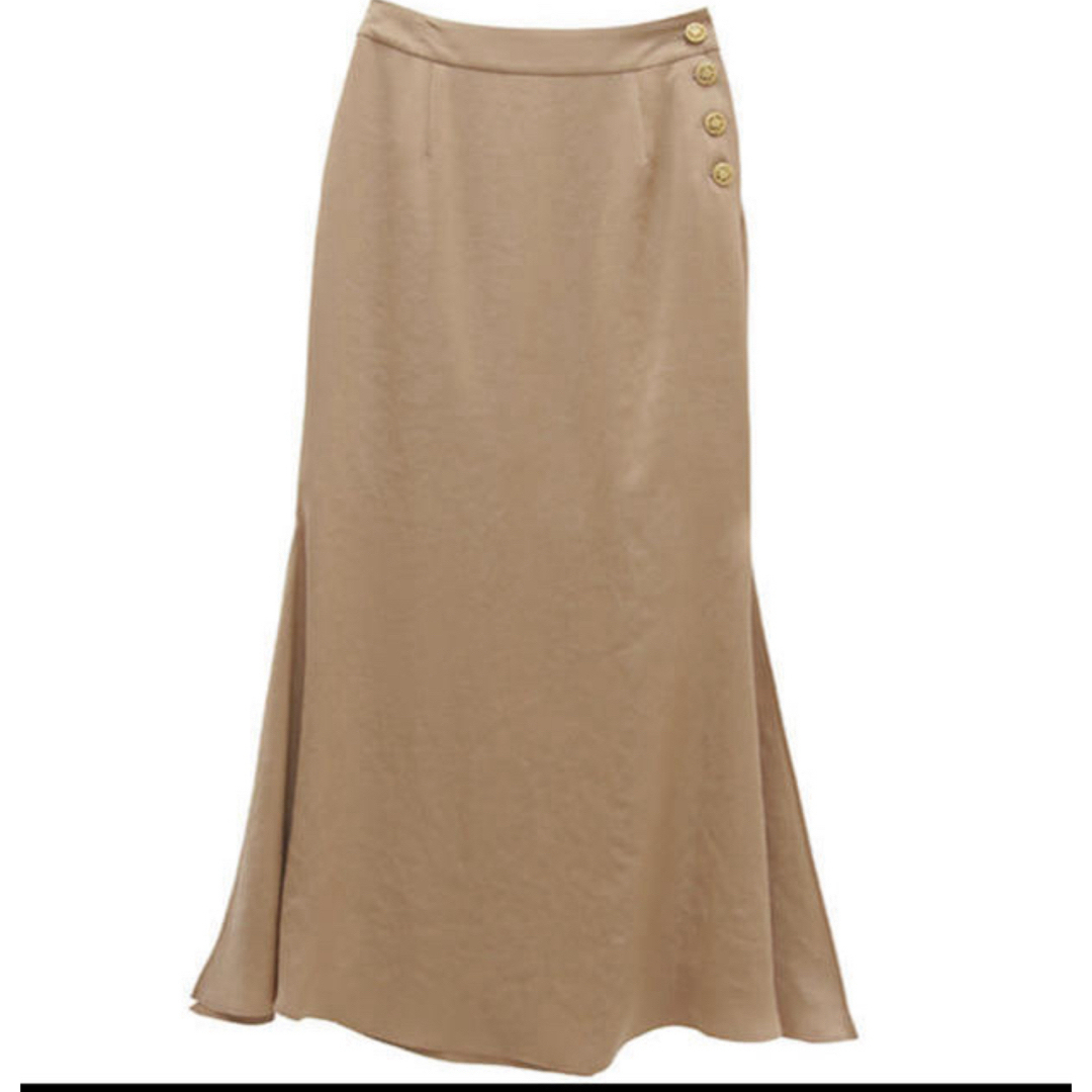 eimy istoire(エイミーイストワール)のエイミーイストワールヴィンテージボタンサテンスカート レディースのスカート(ロングスカート)の商品写真