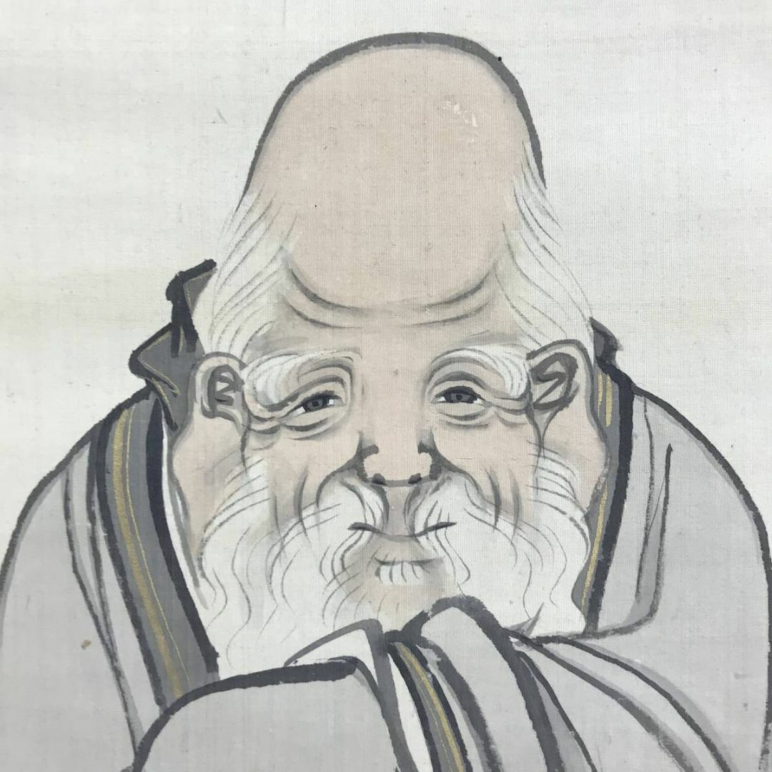 真作/横山清暉/寿老人図/七福神のうちの一人/人物図/掛軸☆宝船 真作/横山清暉/寿老人図/七福神のうちの一人/人物図/掛軸☆宝船