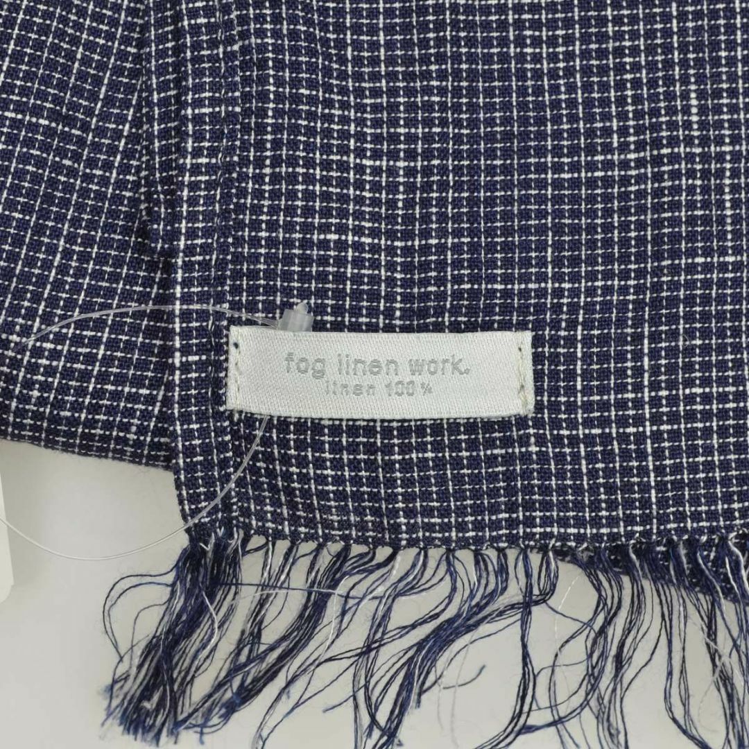 fog linen work(フォグリネンワーク)の【foglinenwork】リネン フリンジ チェックストール レディースのファッション小物(ストール/パシュミナ)の商品写真