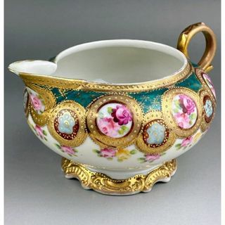 ノリタケ(Noritake)のオールドニッポン 薔薇図 金盛り ミルク入れ クリーマー(陶芸)