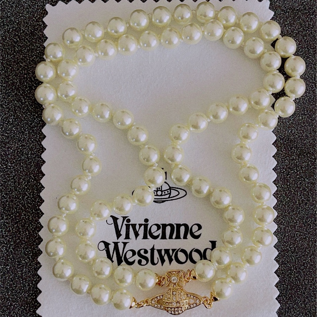 Vivienne Westwood(ヴィヴィアンウエストウッド)のヴィヴィアンGRAZIELLAオーブパールチョーカーネックレス  レディースのアクセサリー(ネックレス)の商品写真