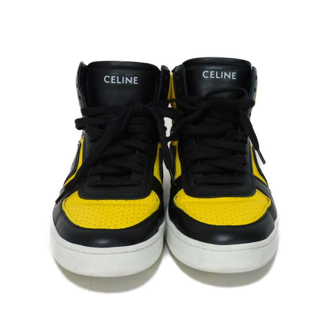 celine(セリーヌ)のCELINE セリーヌ トレーナー CT-01 ハイトップ 42 ハイカット イエロー ブラック 28cm ロゴ スニーカー 34281 メンズの靴/シューズ(スニーカー)の商品写真