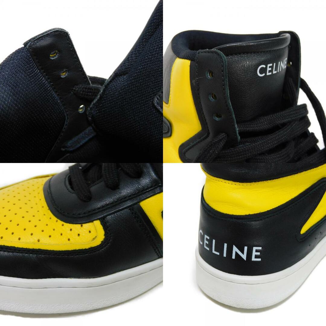 celine(セリーヌ)のCELINE セリーヌ トレーナー CT-01 ハイトップ 42 ハイカット イエロー ブラック 28cm ロゴ スニーカー 34281 メンズの靴/シューズ(スニーカー)の商品写真