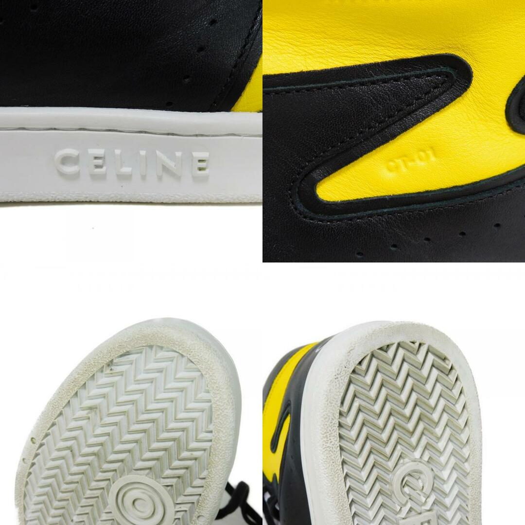 celine(セリーヌ)のCELINE セリーヌ トレーナー CT-01 ハイトップ 42 ハイカット イエロー ブラック 28cm ロゴ スニーカー 34281 メンズの靴/シューズ(スニーカー)の商品写真