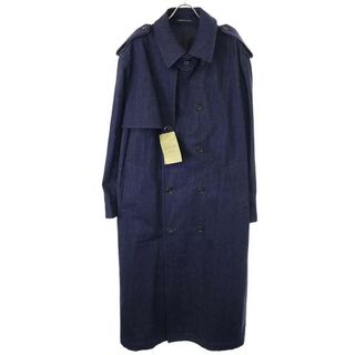 ヨウジヤマモト(Yohji Yamamoto)のYohji Yamamoto POUR HOMME ヨウジヤマモト プールオム 23AW 120Z DENIM K-DENIM TRENCH COAT デニムトレンチコート HJ-C24-014 インディゴブルー 1(トレンチコート)