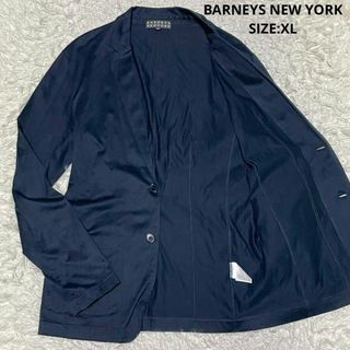 BARNEYS NEW YORK - 春夏 バーニーズニューヨーク 薄手 ジャケット アンコン サイズXL ネイビー