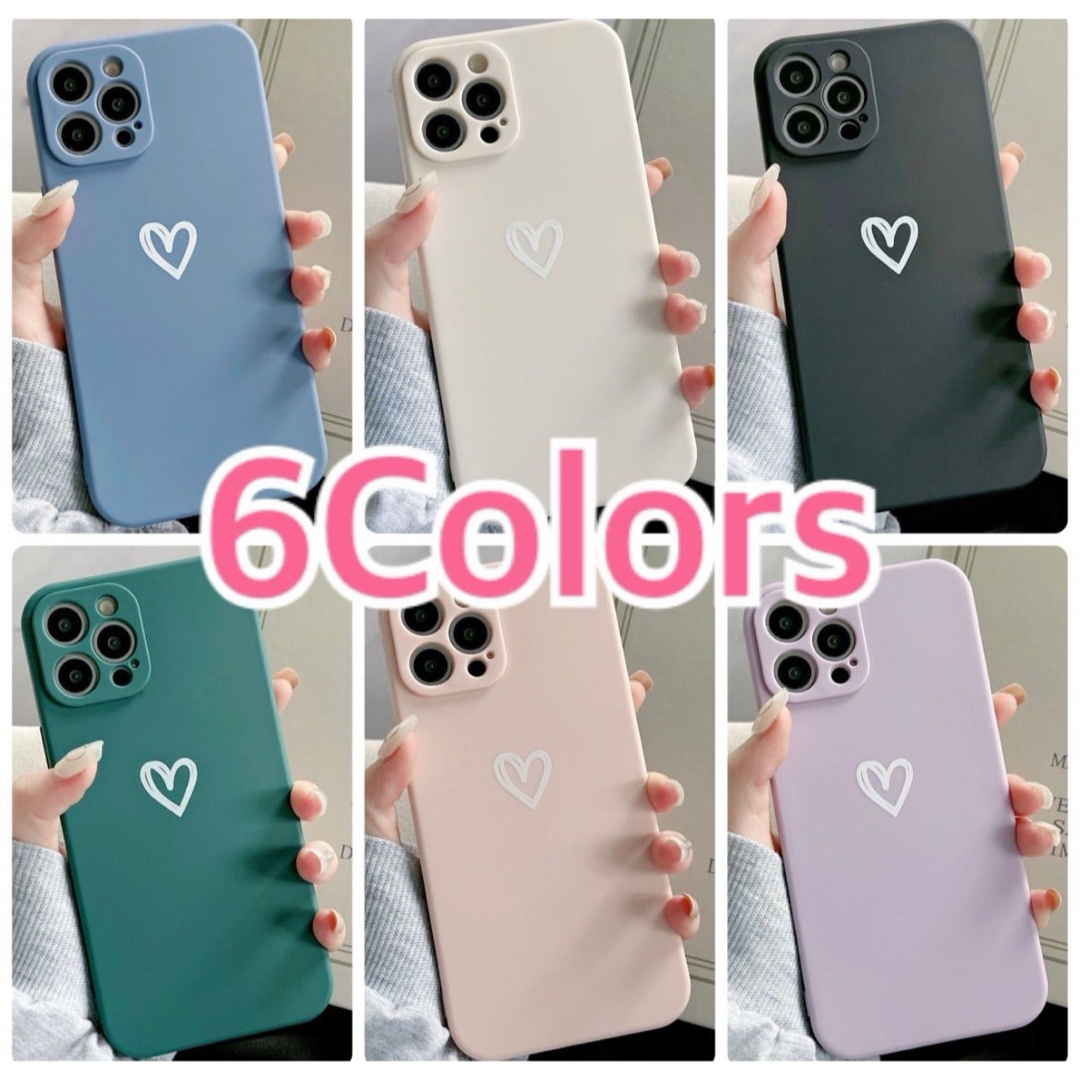 ♡iPhone14plus♡ iPhoneケース グリーン ハート 緑 可愛い スマホ/家電/カメラのスマホアクセサリー(モバイルケース/カバー)の商品写真