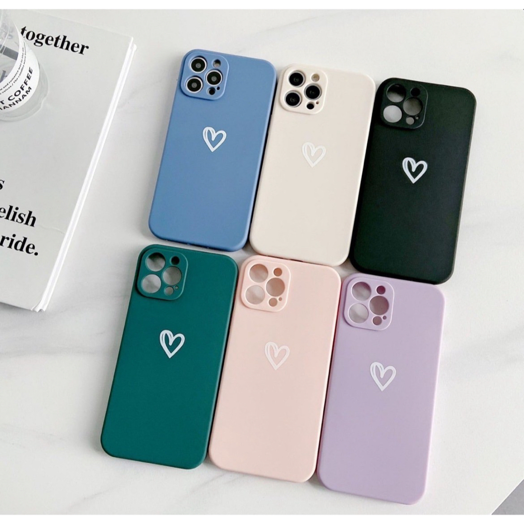 ♡iPhone14plus♡ iPhoneケース グリーン ハート 緑 可愛い スマホ/家電/カメラのスマホアクセサリー(モバイルケース/カバー)の商品写真