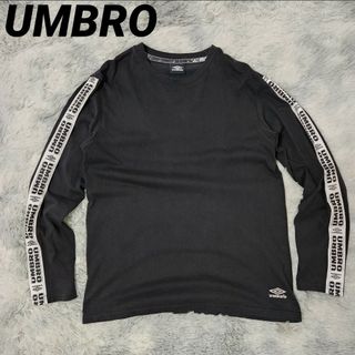 archive UMBRO DESCENTE製 ロンT 長袖 刺繍ロゴ 黒ブラッ