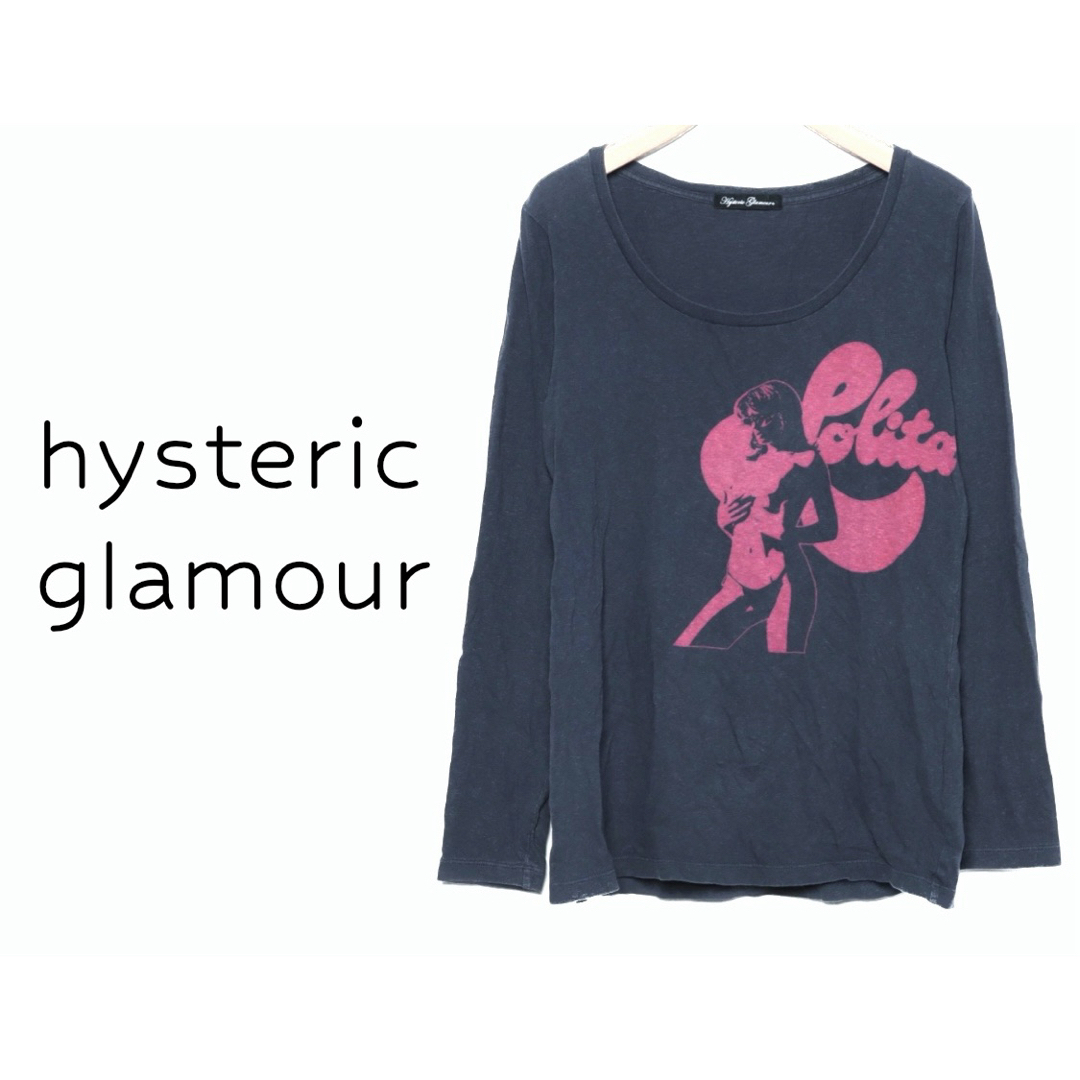 HYSTERIC GLAMOUR(ヒステリックグラマー)のHYSTERIC GLAMOUR  ヴィンテージ girl プリント カットソー レディースのトップス(カットソー(長袖/七分))の商品写真