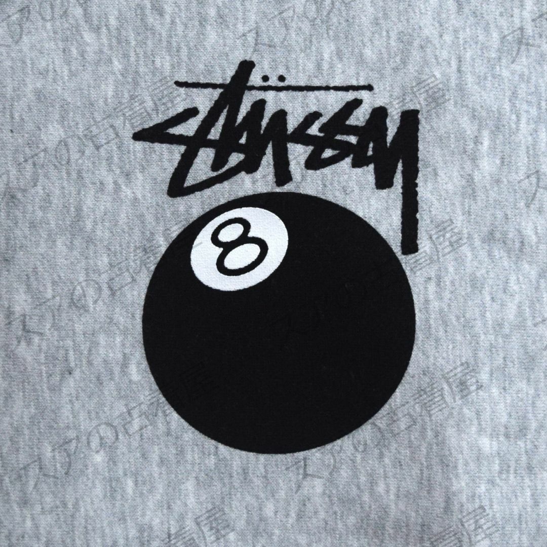 STUSSY(ステューシー)の《ステューシー》正規・新品タグ　8ボール　グレー　L　フルジップパーカー メンズのトップス(パーカー)の商品写真