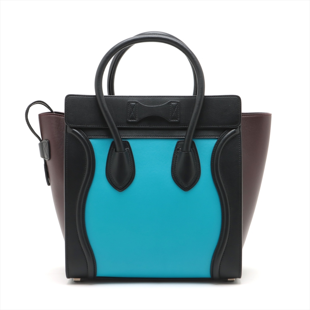 celine(セリーヌ)の新品同様 セリーヌ ラゲージ マイクロ ショッパー レザー ハンドバッグ トート 本革 ブラック 黒 レディース EEM T26-8 レディースのバッグ(ハンドバッグ)の商品写真