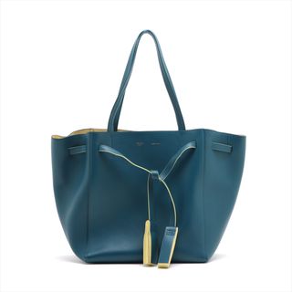 セリーヌ(celine)の美品 セリーヌ カバ ファントム スモール レザー トート バッグ 肩掛け ショルダー ハンド 通勤 本革 A4 レディース EEM T27-5(トートバッグ)