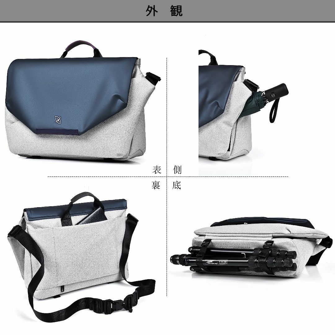 【色: 3グレー】FSDWG ショルダーバッグ メンズ 斜めがけ メッセンジャー メンズのバッグ(その他)の商品写真