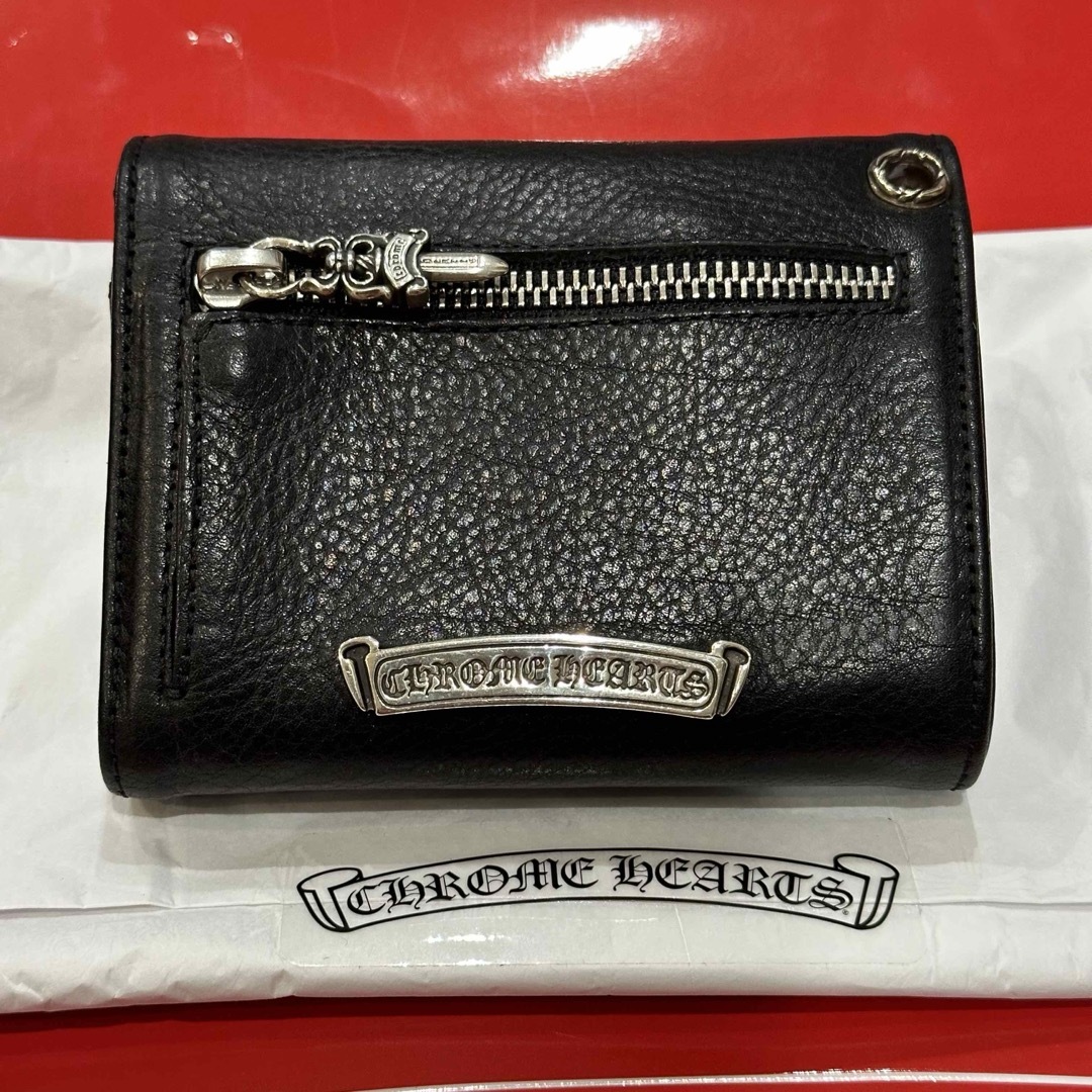 Chrome Hearts(クロムハーツ)の新品未使用 レア クロムハーツ wave mini ウォレット ブラック 財布 メンズのファッション小物(折り財布)の商品写真