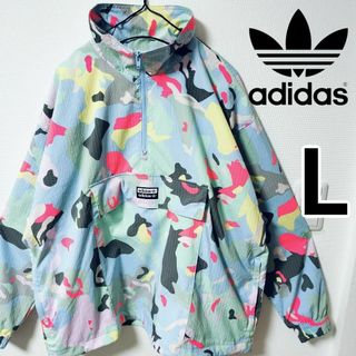 オリジナルス(Originals（adidas）)のアディダス ミントブルー R.Y.V.ウインドブレーカー ナイロンジャケット L(ナイロンジャケット)