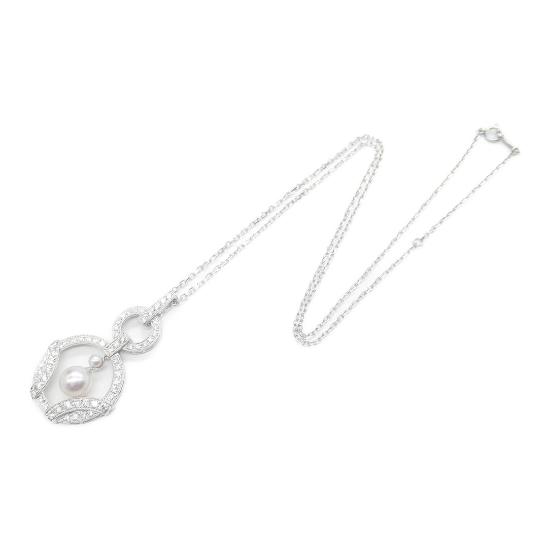 MIKIMOTO(ミキモト)のミキモト アコヤパール ダイヤ ネックレス ネックレス レディースのアクセサリー(ネックレス)の商品写真