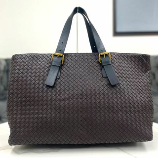 ボッテガヴェネタ(Bottega Veneta)の美品☆　ボッテガヴェネタ　トートバッグ　レザー　ダークブラウン　イントレチャート(トートバッグ)