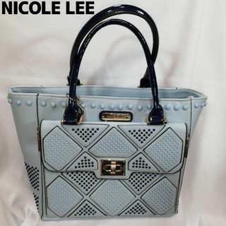 NICOLE LEE ニコルリー　ハンドバッグ　スタッズ　ドット　A4サイズ(ハンドバッグ)