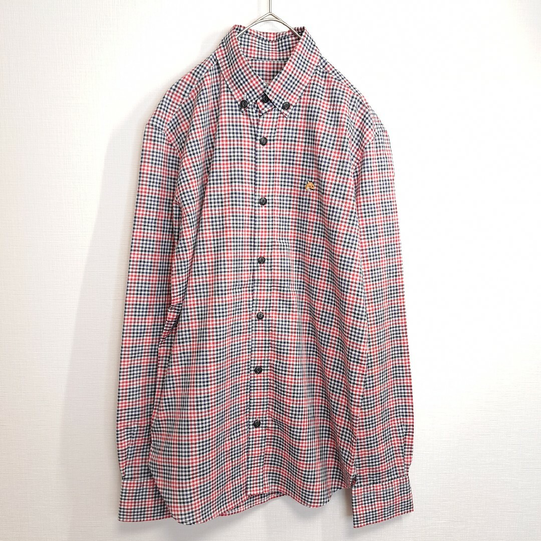 MAISON KITSUNE'(メゾンキツネ)の【美品】メゾンキツネ フォックスヘッドパッチ 長袖 BDシャツ チェック M メンズのトップス(シャツ)の商品写真