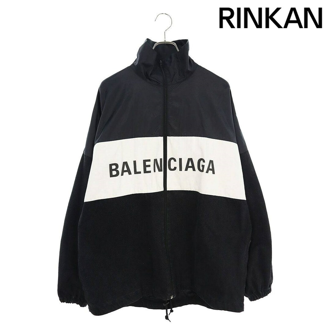 Balenciaga(バレンシアガ)のバレンシアガ  529213 TBQ03 ロゴプリントデニム切り替えポプリンシャツブルゾン メンズ 36 メンズのジャケット/アウター(ブルゾン)の商品写真